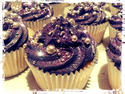 A photo of our monthly cup, the Galaxy Cupcake.